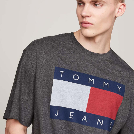 Tommy Hilfiger Ανδρική κοντομάνικη μπλούζα Tommy Flag Badge Oversized T-Shirt
